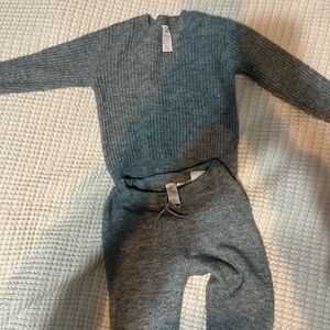 H&M Heather Blue Knit Set